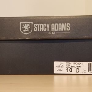 Men's Stacy Adams brown wingtip boots 10D